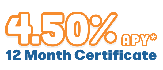 4.50apy 12 month certificate