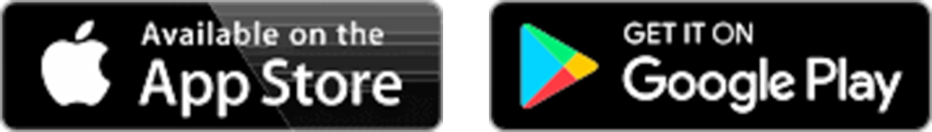 Apple store &amp; Google Play logo