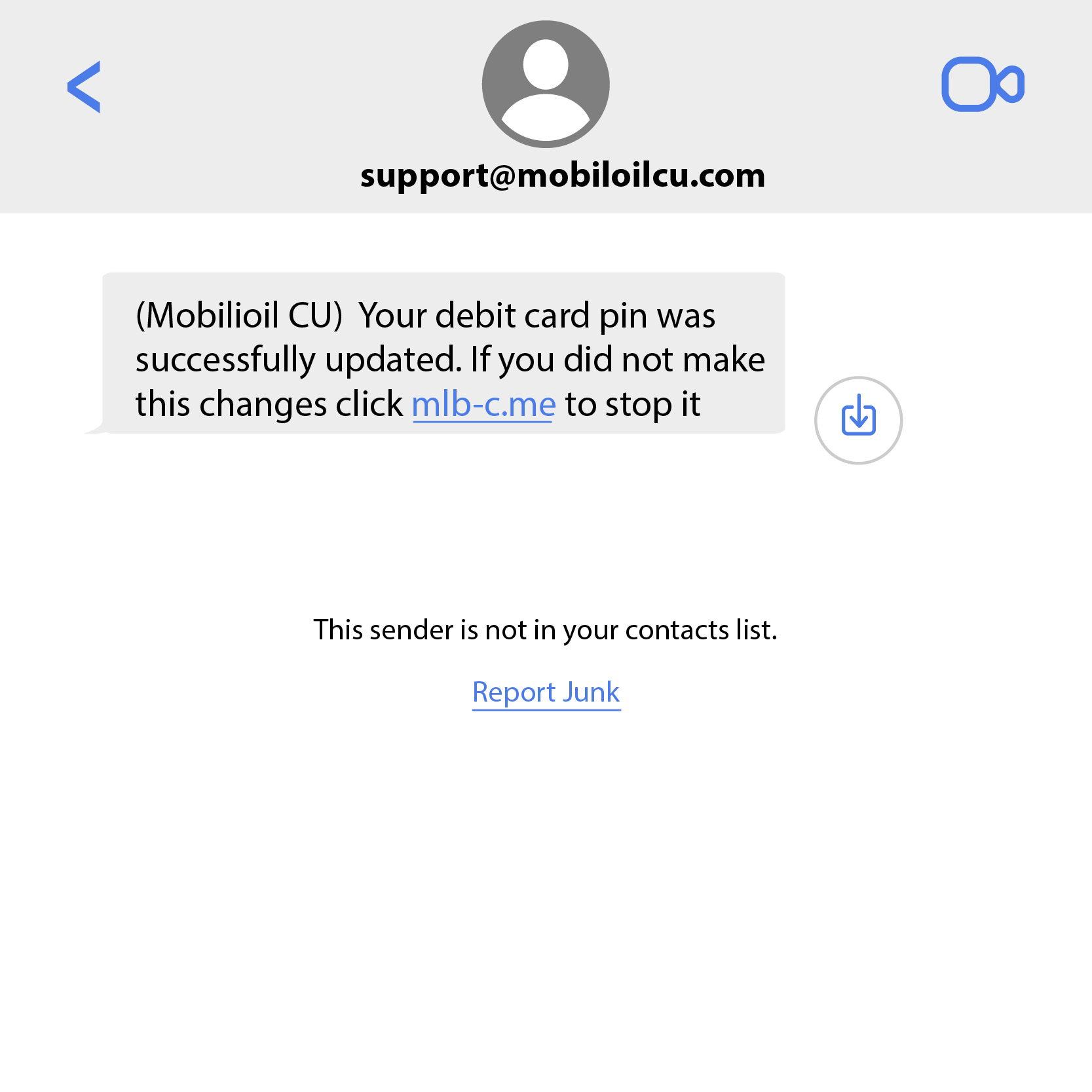 Fraud Text Example