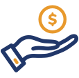 hand holding money icon